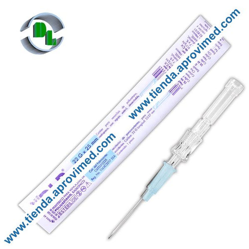 Catéter intravenoso radiopaco 22G — Ideal para infusiones rápidas