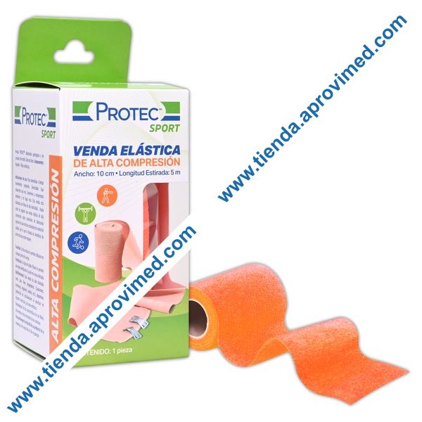 Venda elástica de alta compresión para lesiones deportivas — 10 cm x 5 m