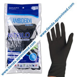 Guantes de nitrilo desechables negros — Bolsa 10 pzas