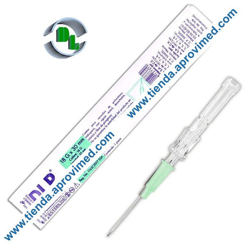 Catéter intravenoso 18G de poliuretano para infusiones médicas