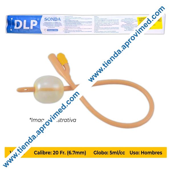 Sonda Foley de látex 2 vías con globo 5 mL — 1 pieza