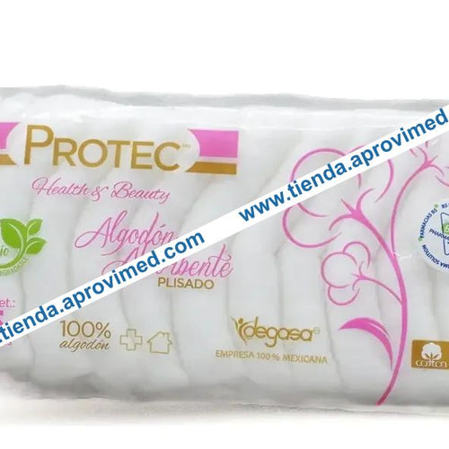 Algodón absorbente plisado para curación e higiene — Bolsa con 25 g