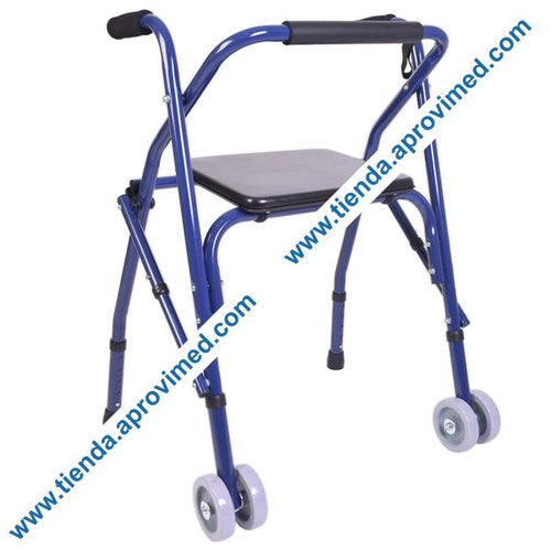 Andadera móvil plegable para apoyo en la movilidad — Color Azul
