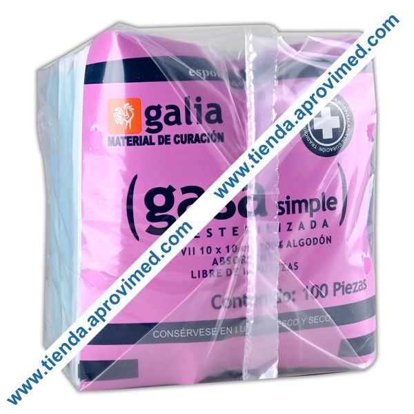 Gasa estéril de 10x10 cm para curaciones — Paquete 100 pzas