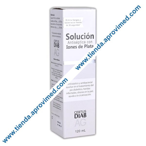 Solución antiséptica de iones de plata para heridas — 120 ml