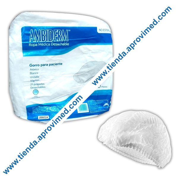 Gorro desechable para paciente — Bolsa con 100 piezas