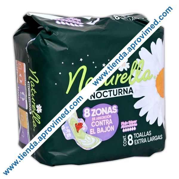 Toallas femeninas nocturnas Naturella — Paquete 8 pzas