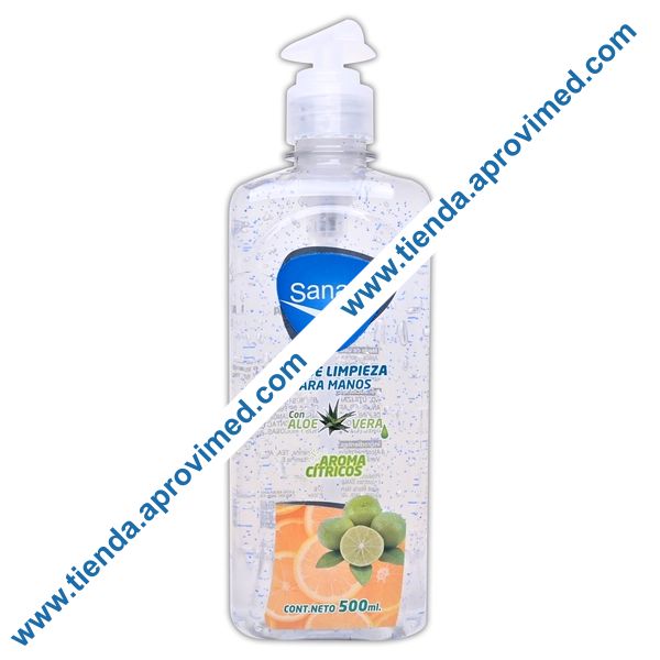 Gel antibacterial Sanax 500 ml para manos sin agua