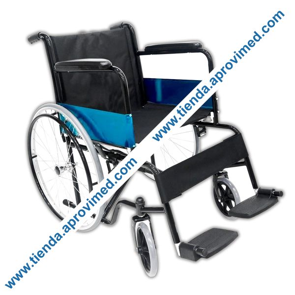 Silla de ruedas estándar Mobicare de acero 24" color negro