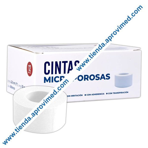 Cinta adhesiva microporosa para heridas — Rollo de 10 m