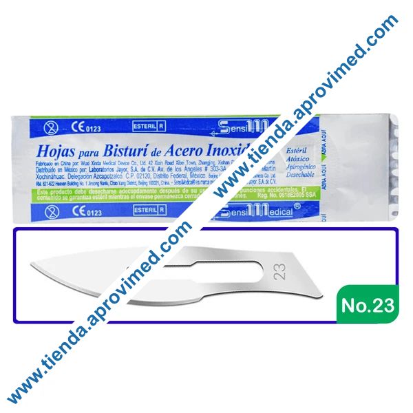 Hoja para bisturí de acero inoxidable No. 23 — SensiMedical