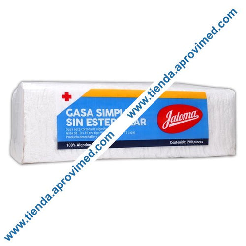 Gasa seca no estéril 10x10 cm — Paquete 200 pzas