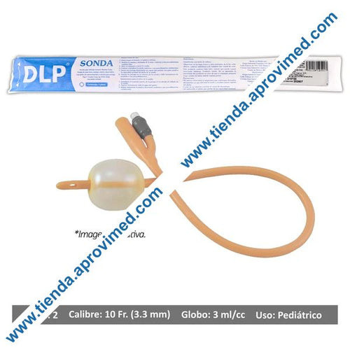Sonda Foley de látex 2 vías con globo de 3 mL — 1 pieza