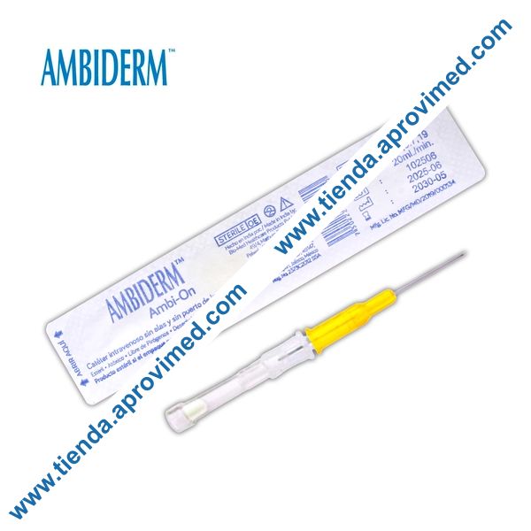 Catéter intravenoso radiopaco 24G para infusiones — 1 pieza