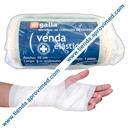Venda elástica de media compresión 10 cm x 5 mt — 1 pieza