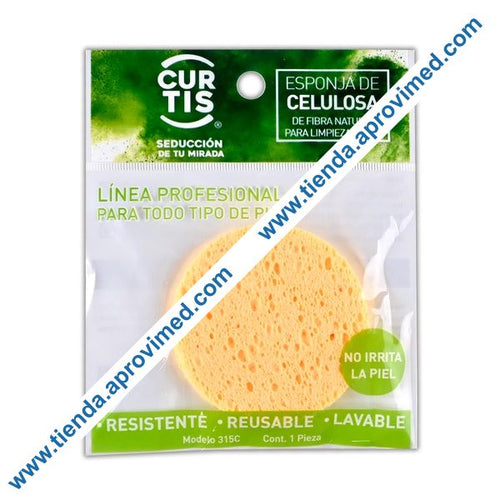 Esponja facial de celulosa para limpieza y exfoliación suave