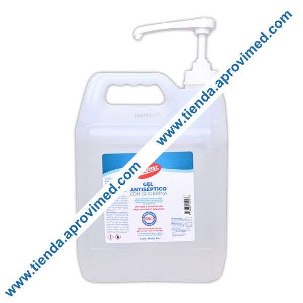 Gel Antibacterial con Glicerina — Atomizador 4 L para manos