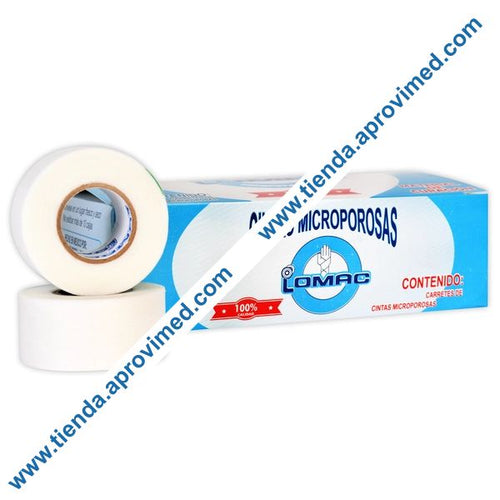 Cinta adhesiva microporosa para heridas — Rollo de 10 m x 2.5 cm