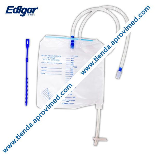 Bolsa desechable para recolección de orina — Capacidad 2 Lts