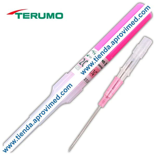Catéter intravenoso radiopaco 20G rosa — 1 pieza