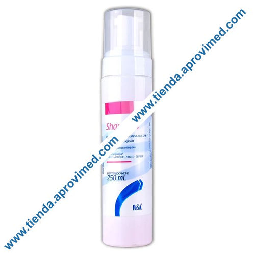 Shampoo espumoso antiséptico para cabello y cuerpo con gluconato de clorhexidina 250 ml