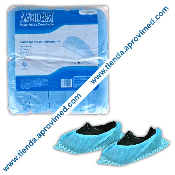 Cubrezapatos desechables antiderrapantes para cirugía — Paquete 100 pzs