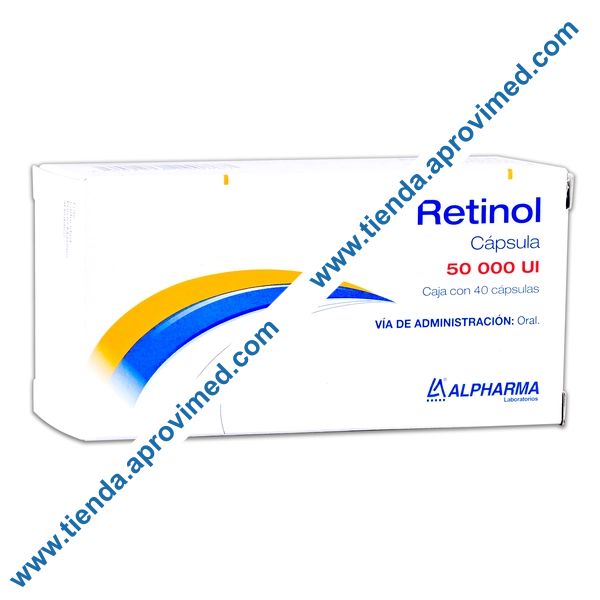 Cápsulas de Retinol 50,000 U.I. para salud ocular y cutánea
