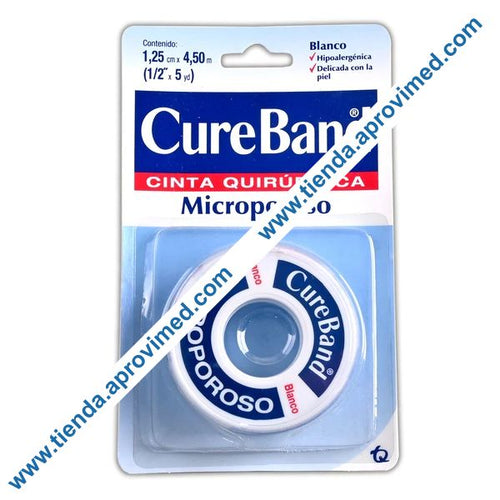 Cinta adhesiva microporosa hipoalergénica para heridas — Blíster 1 pza