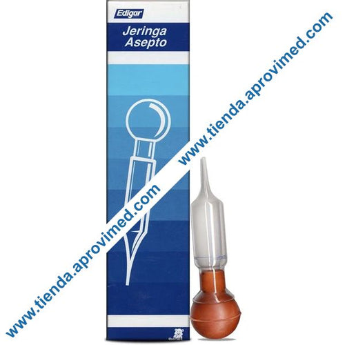 Jeringa aséptica reutilizable de vidrio 30 ml para succión e irrigación