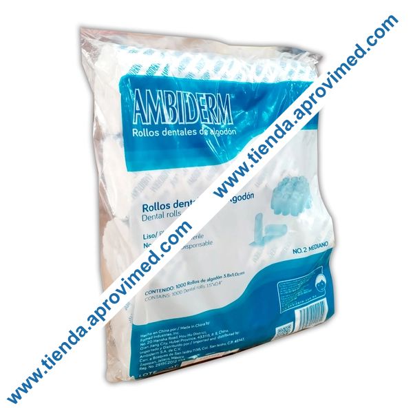 Rollos de algodón dental desechables — Bolsa con 1000 rollos
