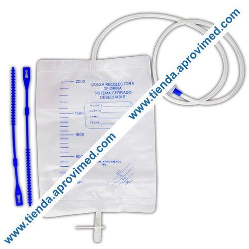 Bolsa desechable para recolección de orina — Capacidad 2 Lts