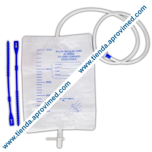 Bolsa desechable para recolección de orina — Capacidad 2 Lts