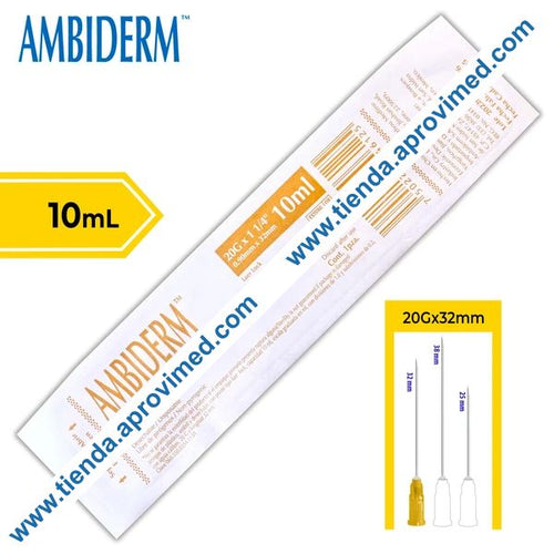 Jeringa hipodérmica desechable con aguja 20G — 10 ml