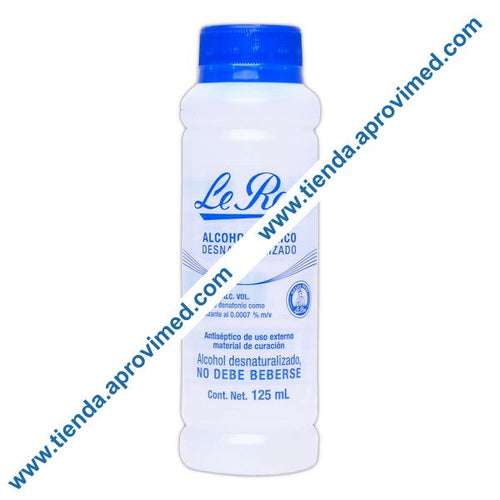 Alcohol etílico desnaturalizado 70° para desinfección — Frasco 125 ml