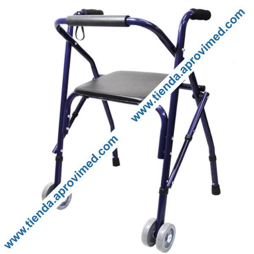 Andadera móvil ajustable para adultos — Color azul