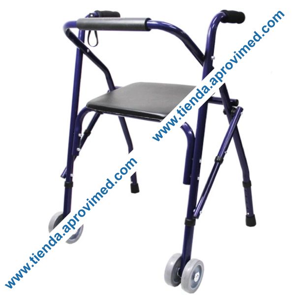 Andadera móvil ajustable para adultos — Color azul