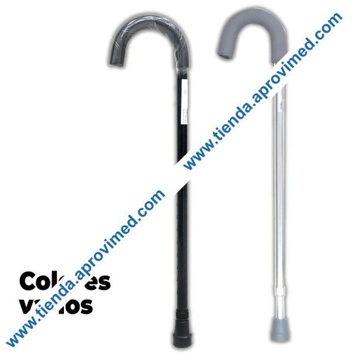 Bastón de aluminio con puño curvo — Soporte ideal para caminar