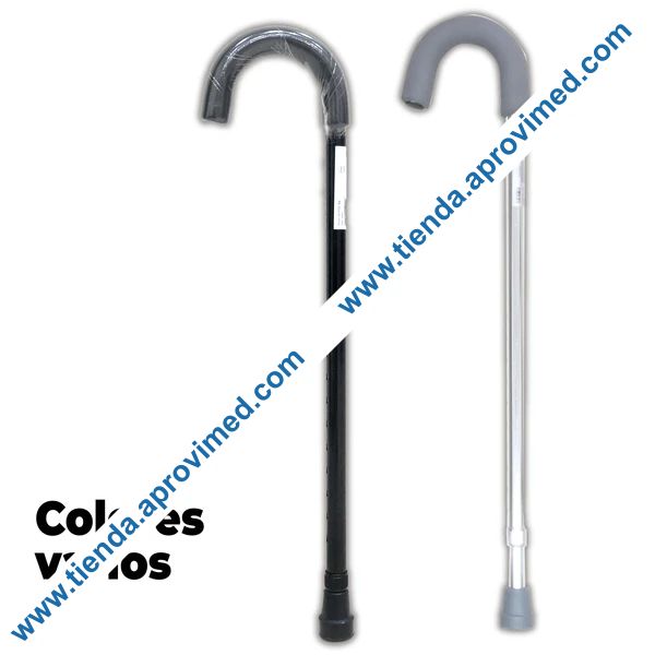 Bastón de aluminio con puño curvo — Soporte ideal para caminar