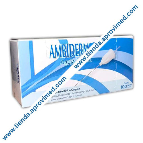 Aguja dental tipo carpule 30G — Caja con 100 piezas