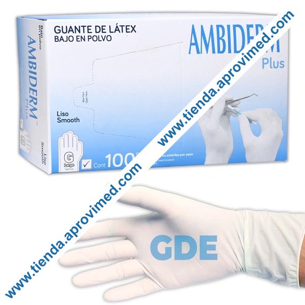 Guantes de látex para exploración — Paquete de 100 pzas