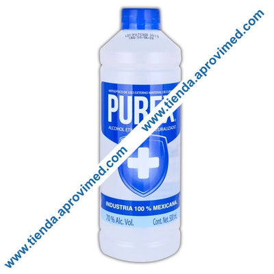 Alcohol etílico desnaturalizado Purex 70% — Frasco 500 ml