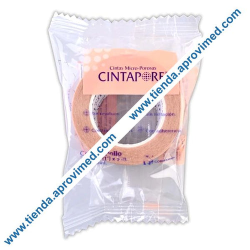 Cinta adhesiva microporosa para piel sensible — Rollo 2.5 cm x 5 m