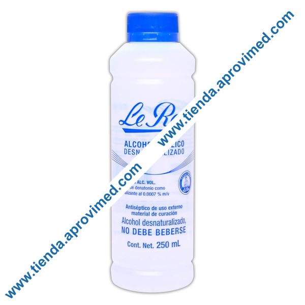 Alcohol etílico desnaturalizado Le Roy 70° G.L. — Frasco 250 ml