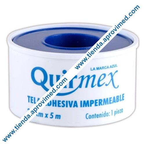 Cinta adhesiva de tela impermeable para heridas — Carrete 2.5 cm x 5 m
