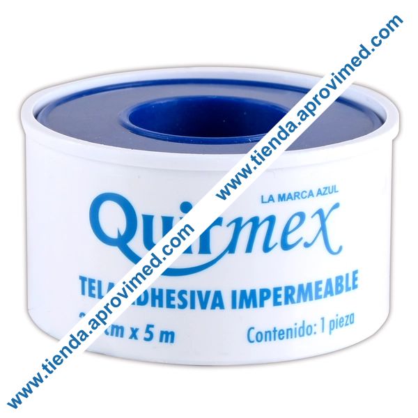 Cinta adhesiva de tela impermeable para heridas — Carrete 2.5 cm x 5 m