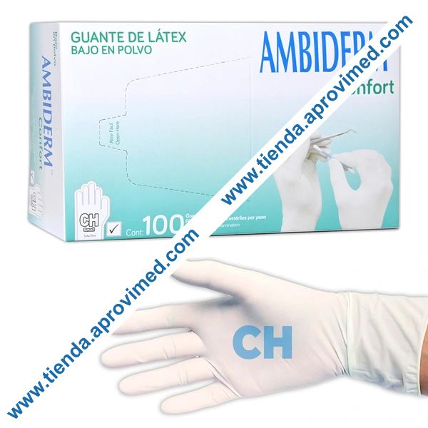 Guantes de látex para exploración — Paquete de 100 piezas