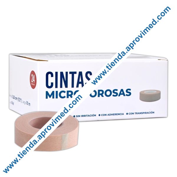 Cinta adhesiva microporosa para pieles sensibles — 10 m x 1.25 cm