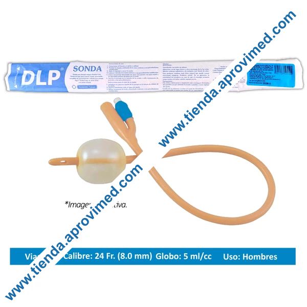 Sonda Foley de látex 2 vías con globo 5 ml — 1 pieza