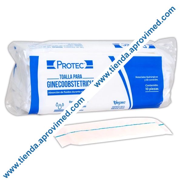 Toallas gineco-obstétricas desechables — Bolsa 10 pzas