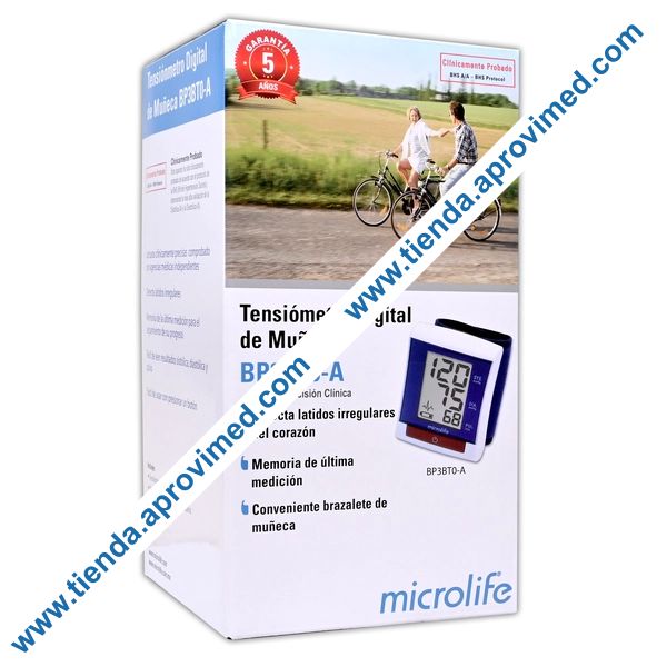 Tensiómetro digital de muñeca Microlife para medir presión arterial